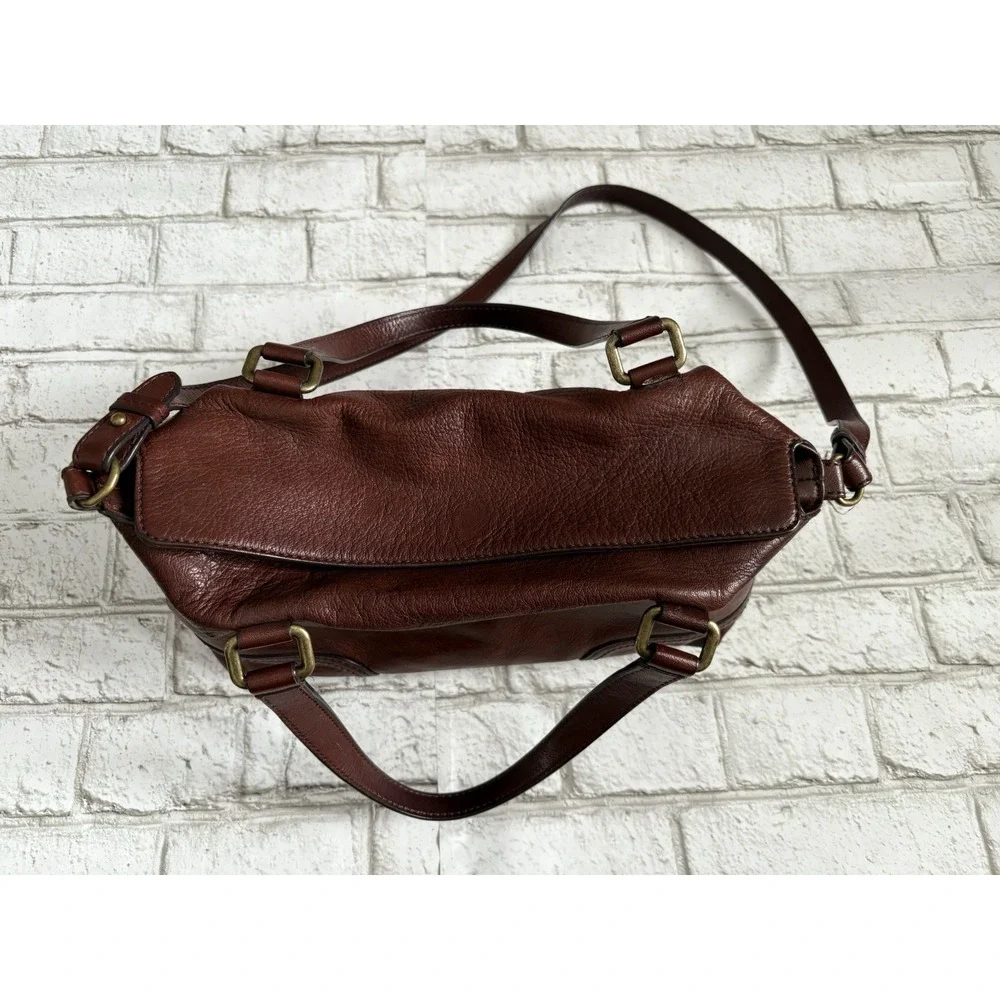 Frye Claude Cognac Leather Satchel‎ Brown Large Bag-MSRP $428
